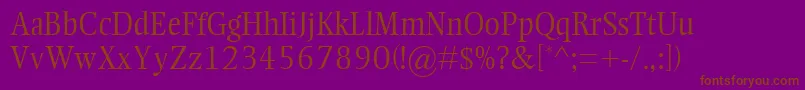 EllingtonMtLight Font – Brown Fonts on Purple Background
