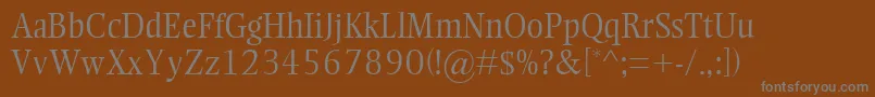 EllingtonMtLight Font – Gray Fonts on Brown Background