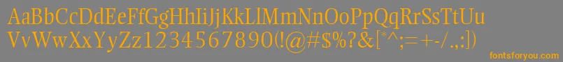 EllingtonMtLight Font – Orange Fonts on Gray Background