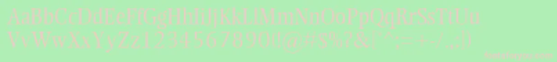 EllingtonMtLight Font – Pink Fonts on Green Background