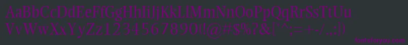 EllingtonMtLight Font – Purple Fonts on Black Background