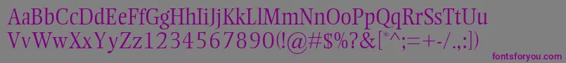EllingtonMtLight Font – Purple Fonts on Gray Background