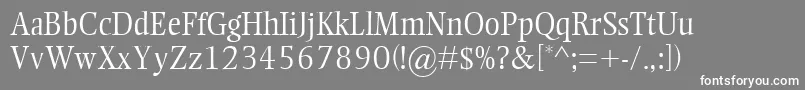 EllingtonMtLight Font – White Fonts on Gray Background