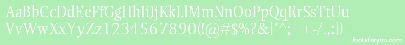 フォントEllingtonMtLight – 緑の背景に白い文字