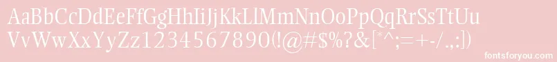 EllingtonMtLight Font – White Fonts on Pink Background