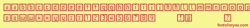 Archetypobricks Font – Red Fonts on Yellow Background