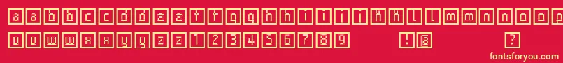 Archetypobricks Font – Yellow Fonts on Red Background