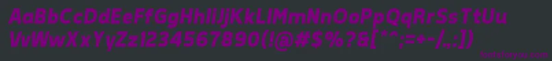 TepenoSansBoldItalic Font – Purple Fonts on Black Background