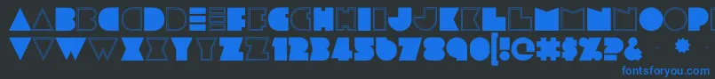 Pickleweasel Font – Blue Fonts on Black Background