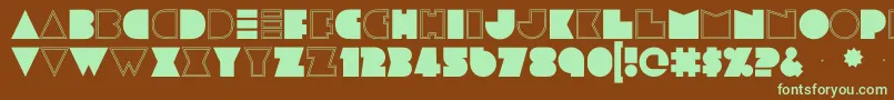 Pickleweasel Font – Green Fonts on Brown Background