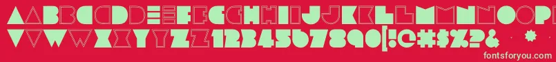 Pickleweasel Font – Green Fonts on Red Background