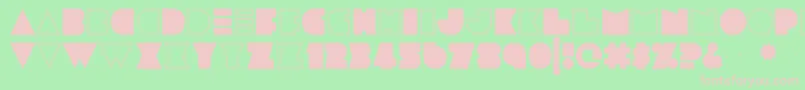 Pickleweasel Font – Pink Fonts on Green Background