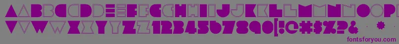 フォントPickleweasel – 紫色のフォント、灰色の背景