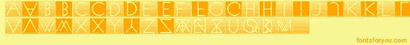 Police Venetianblindinverse – polices orange sur fond jaune