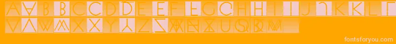 Venetianblindinverse Font – Pink Fonts on Orange Background