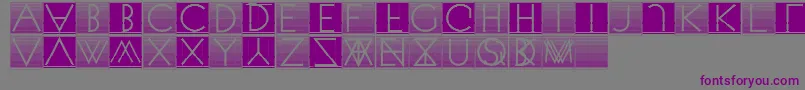 Venetianblindinverse Font – Purple Fonts on Gray Background