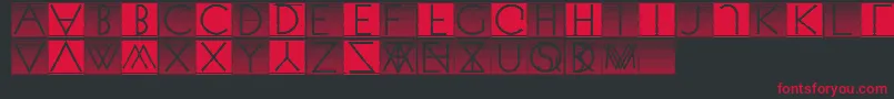Venetianblindinverse Font – Red Fonts on Black Background