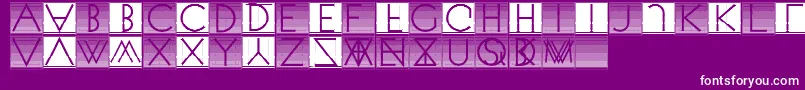 Venetianblindinverse Font – White Fonts on Purple Background