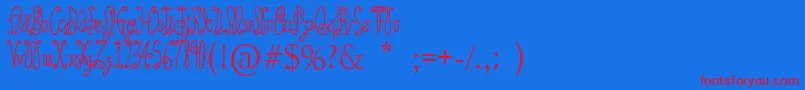 YouAreSomething Font – Red Fonts on Blue Background
