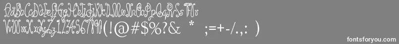 フォントYouAreSomething – 灰色の背景に白い文字