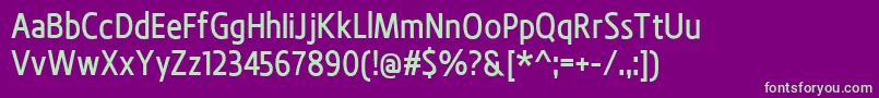 BevalMedium-Schriftart – Grüne Schriften auf violettem Hintergrund