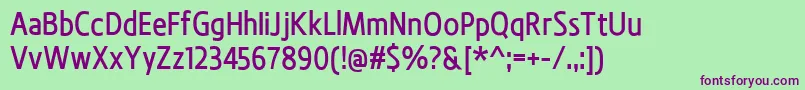 BevalMedium Font – Purple Fonts on Green Background