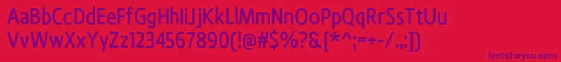 BevalMedium Font – Purple Fonts on Red Background