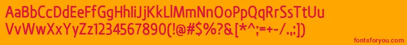 BevalMedium Font – Red Fonts on Orange Background