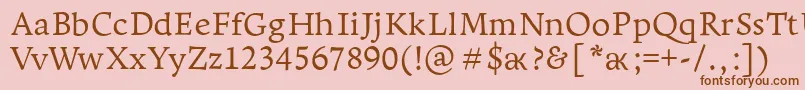 Leksapro Font – Brown Fonts on Pink Background