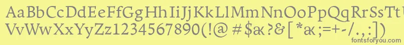 Leksapro Font – Gray Fonts on Yellow Background