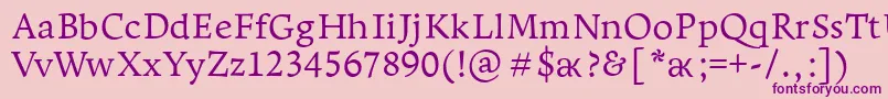 Leksapro Font – Purple Fonts on Pink Background