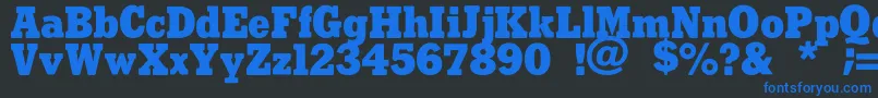 CarerraJones Font – Blue Fonts on Black Background