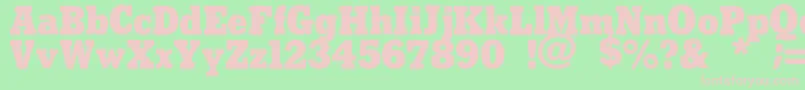 CarerraJones Font – Pink Fonts on Green Background