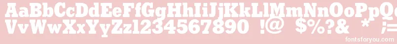 CarerraJones Font – White Fonts on Pink Background