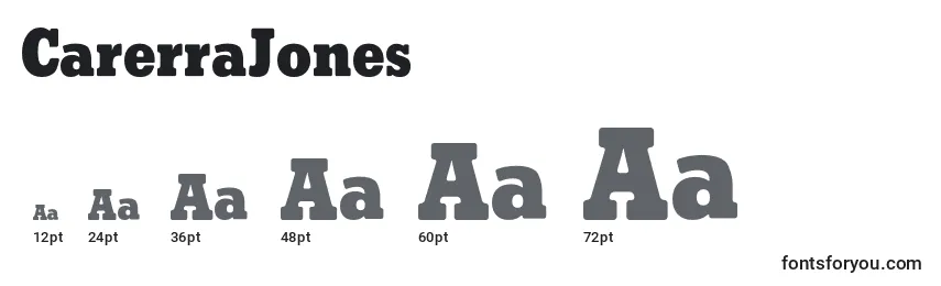CarerraJones Font Sizes