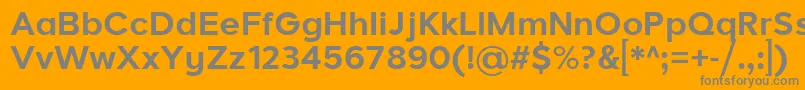 フォントLarkeNeueBold – オレンジの背景に灰色の文字