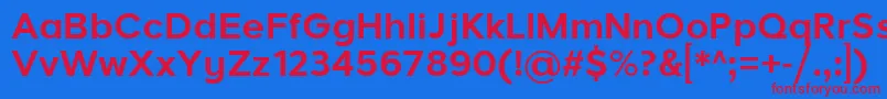 LarkeNeueBold Font – Red Fonts on Blue Background