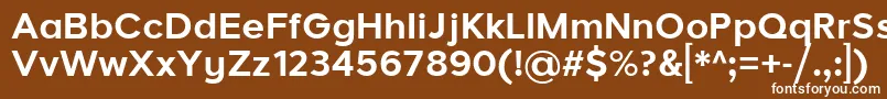 フォントLarkeNeueBold – 茶色の背景に白い文字