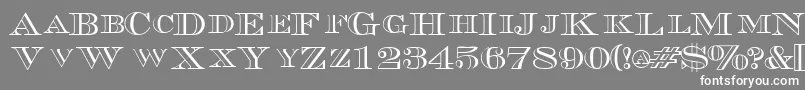 TriboutlinescapssskRegular Font – White Fonts on Gray Background