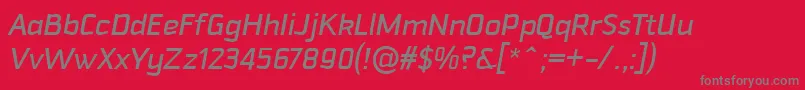 DowntempoMediumitalic Font – Gray Fonts on Red Background