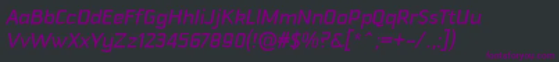 DowntempoMediumitalic Font – Purple Fonts on Black Background
