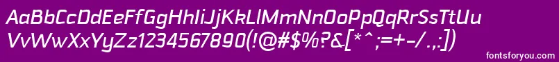 DowntempoMediumitalic Font – White Fonts on Purple Background