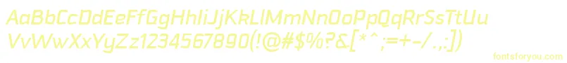 DowntempoMediumitalic Font – Yellow Fonts on White Background