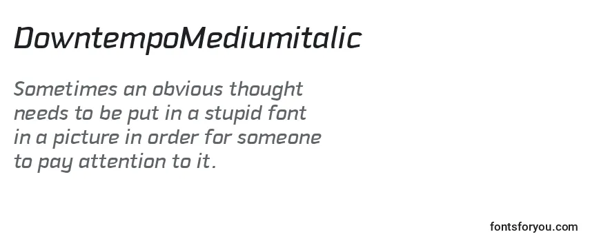 DowntempoMediumitalic Font