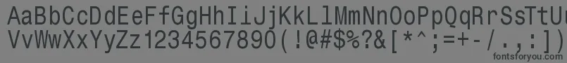 フォントMonospacetypewriter – 黒い文字の灰色の背景