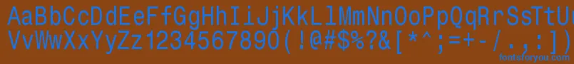 Police Monospacetypewriter – polices bleues sur fond brun