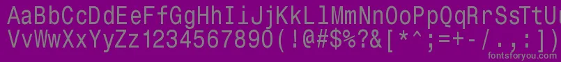 Czcionka Monospacetypewriter – szare czcionki na fioletowym tle
