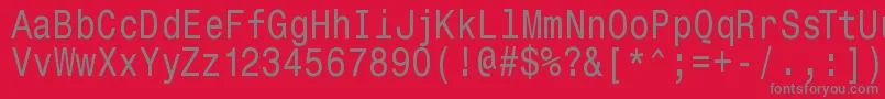 Monospacetypewriter Font – Gray Fonts on Red Background