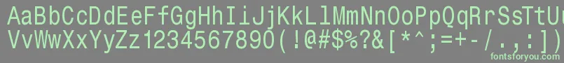 Monospacetypewriter Font – Green Fonts on Gray Background