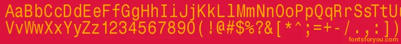 fuente Monospacetypewriter – Fuentes Naranjas Sobre Fondo Rojo